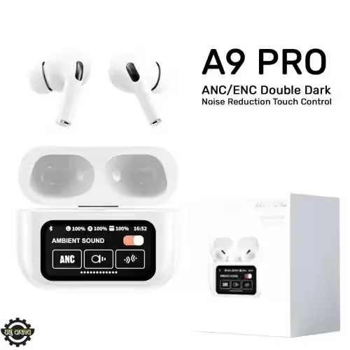 A9 Pro TWS ANC Touch Screen Display Earbuds - image 2