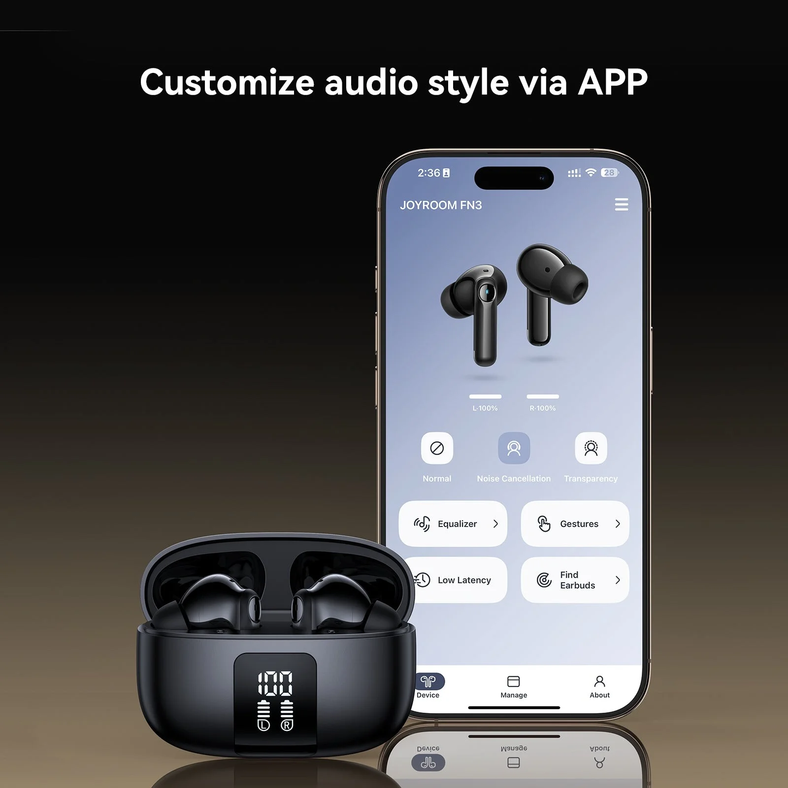 JOYROOM JR-FN3 ANC+ENC True Wireless Bluetooth Earphones - image 4