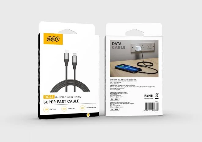 QCY DC23 27W Braided Type-C to Lightning Cable - image 2