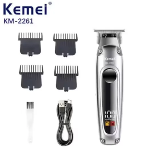 Kemei KM - 2261 Rechargeable LCD Screen Professional Hair Trimmer for Men - image 3