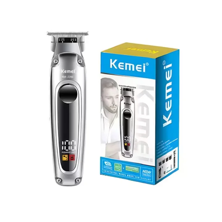 Kemei KM - 2261 Rechargeable LCD Screen Professional Hair Trimmer for Men