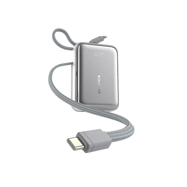 AWEI C03 20000mAh 45W Fast Charging Power Bank with Built-in Cables - image 5