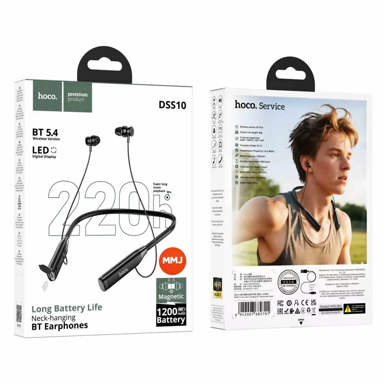 Hoco DSS10 Cool Neck-Hanging Bluetooth Earphones - image 2