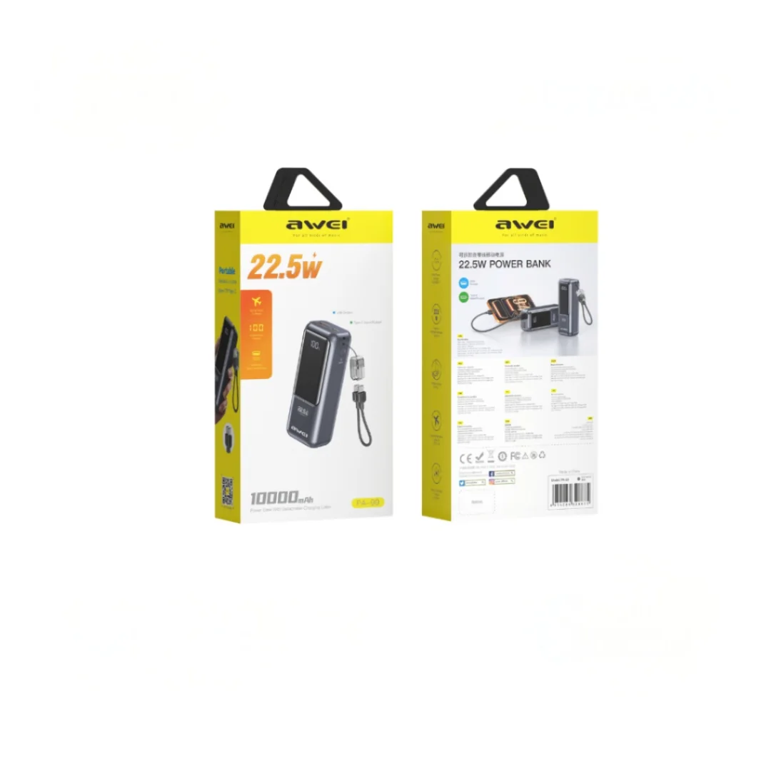 Awei PA99 10000mAh Portable Fast Charging Power Bank - image 3