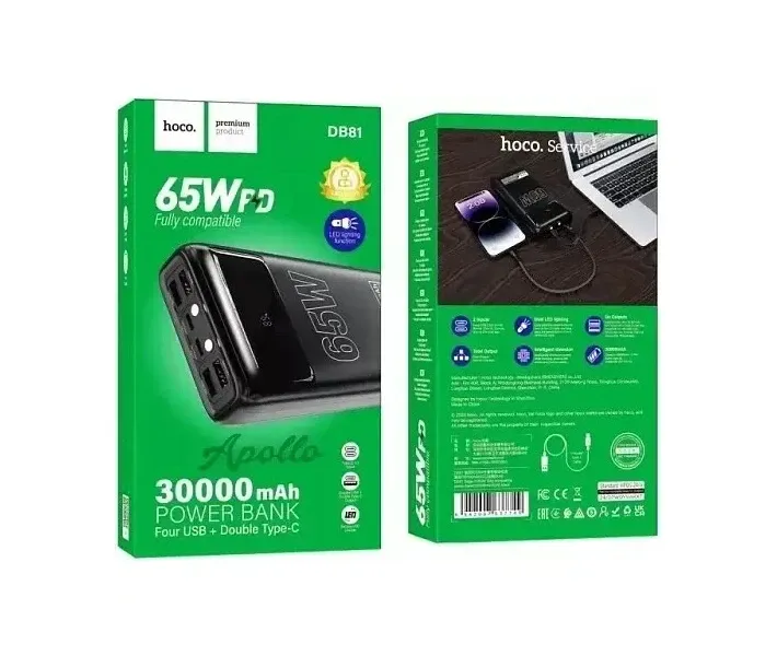 Hoco DB81 Apollo 65W PD Fast Charging 30000mAh Power Bank - image 4