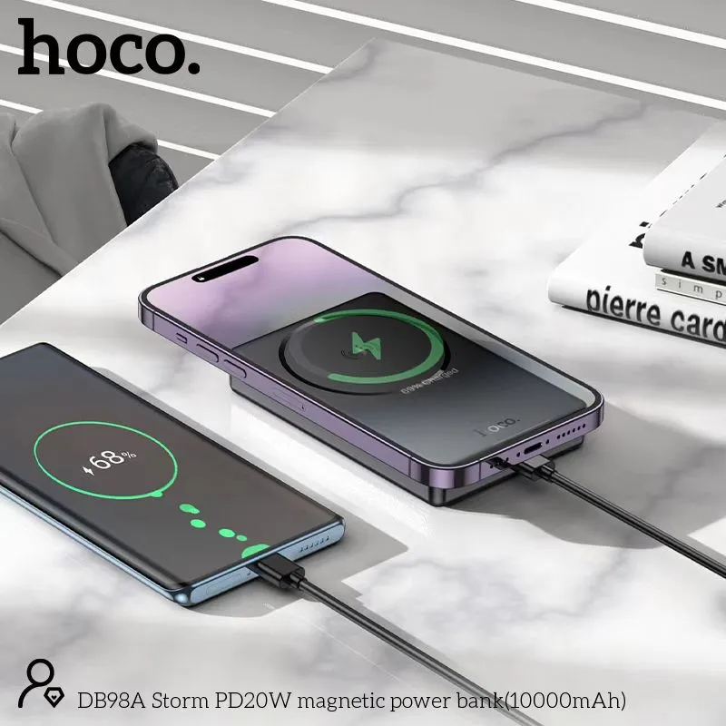 Hoco DB98A Storm PD 20W 10000mAh Slim Magnatic Power Bank - image 3