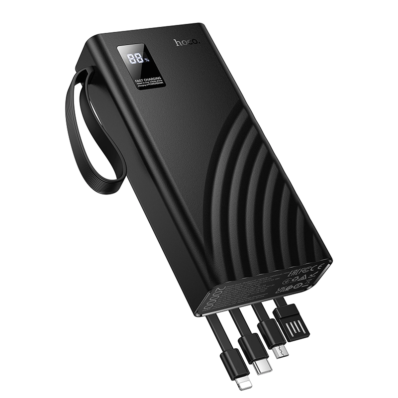 J155 20000mAh 22.5W Fast Charging Power Bank with Built-in Cables