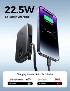 Joyroom JR-PBF18 22.5W Powerbank 10000mAh With Lightning Cable - image 3