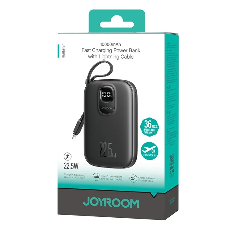 Joyroom JR-PBF18 22.5W Powerbank 10000mAh With Lightning Cable - image 4
