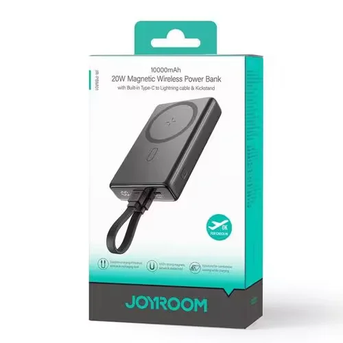 Joyroom JR-PBM01 20W Magnetic Wireless Power Bank with Built-in Cable & Kickstand 10000mAh - image 3
