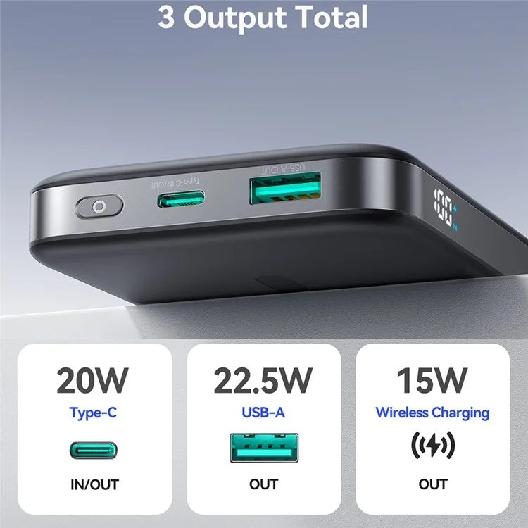 Joyroom JR-PBM12 22.5W 10000mAh Magnetic Wireless Powerbank - image 3