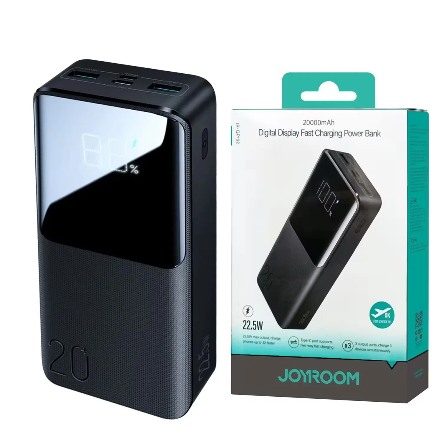 Joyroom JR-QP192 Portable Powerbank External Battery Charger 20000mAh 22.5W