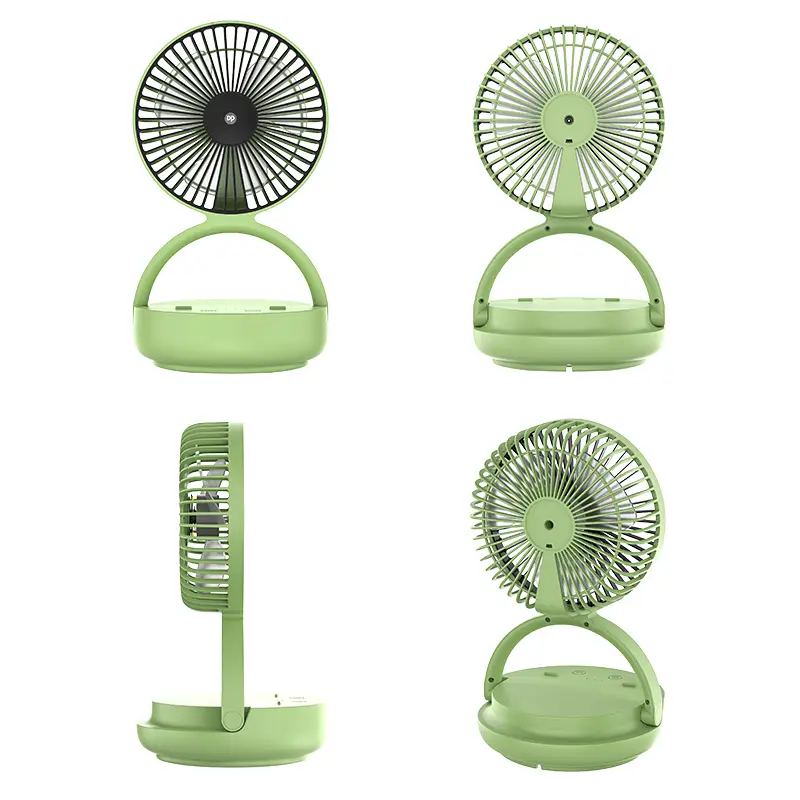 DP-7637 Folding Portable 8000 mAh Large Battery Desk Rechargeable Fan - image 6