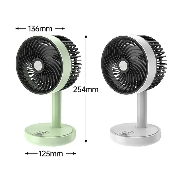 DP 7639 Rechargeable 4000mAh Battery Three Speed Modes Up Down Adjustable Desk Fan - image 2