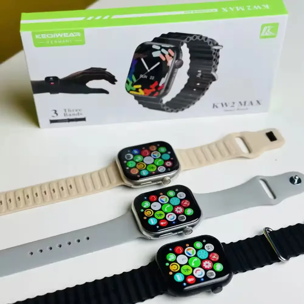Keqiwear KW2 Max Smartwatch With 3 Bracelets – 49mm - image 3