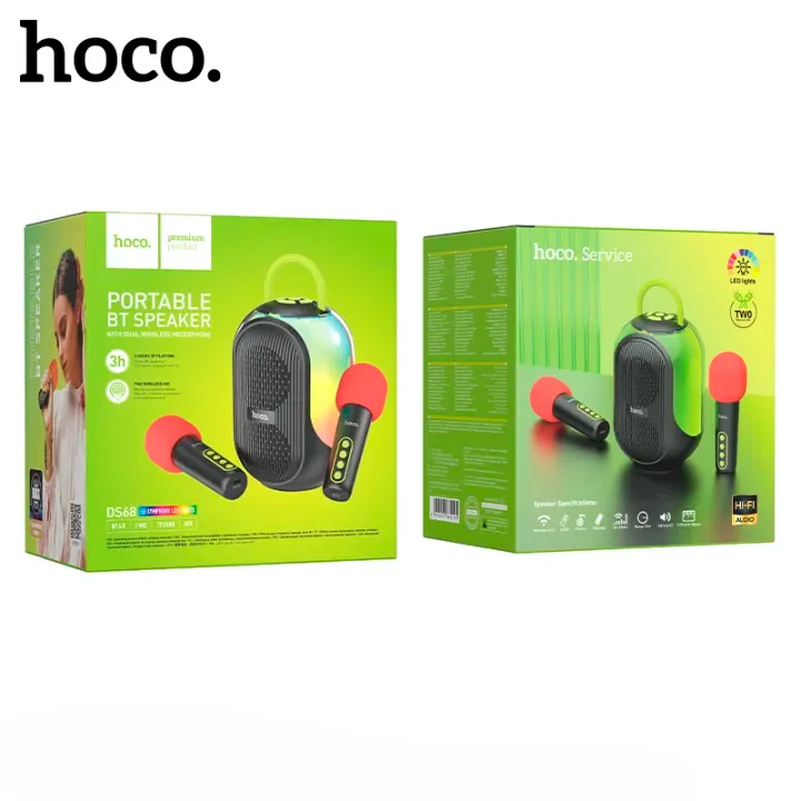 Hoco DS68 Cool RGB BT speaker with two microphones - image 6